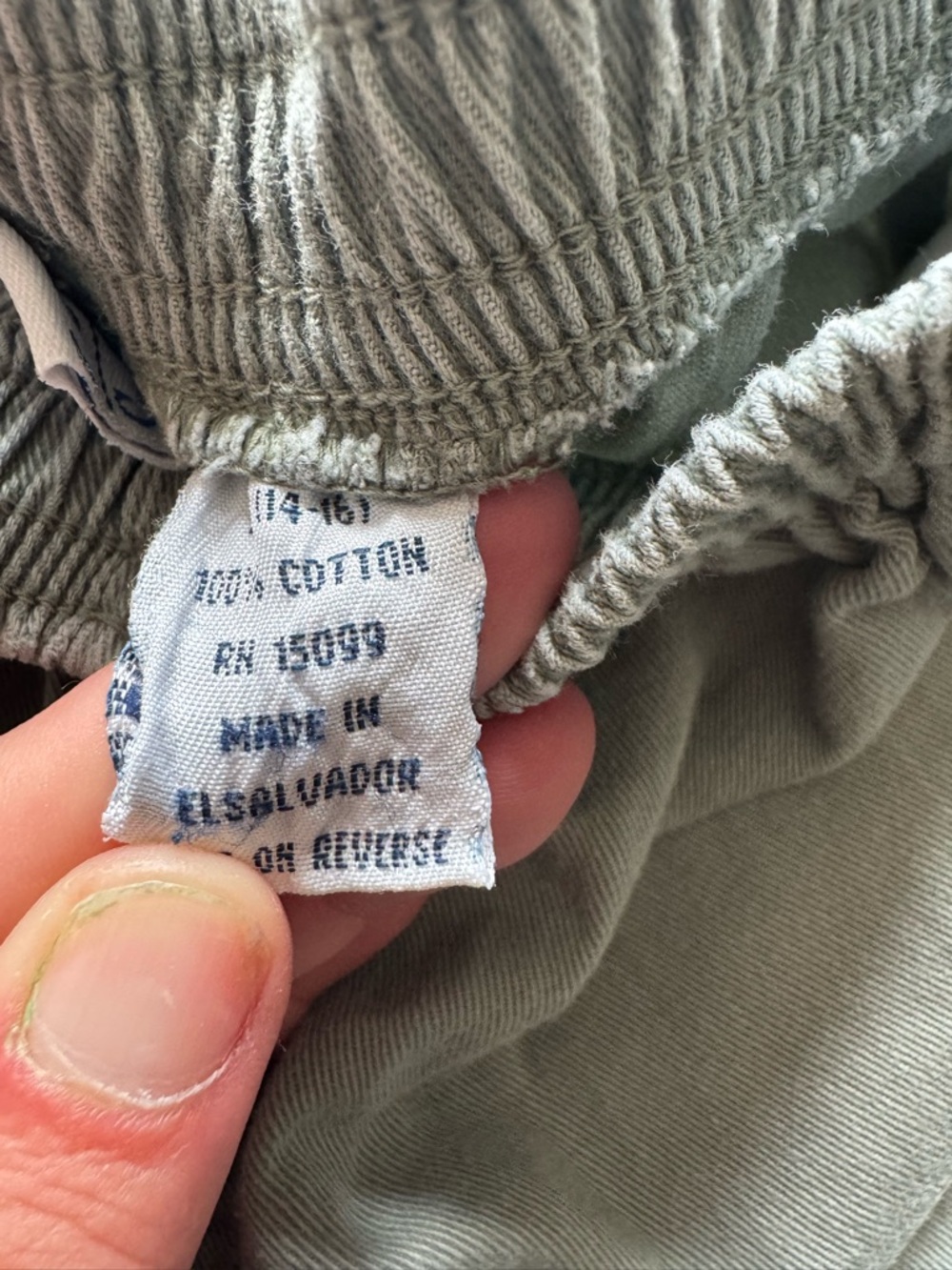 Kids Elastic-Waist Casual Shorts in Sage Green - Picture 3 of 8